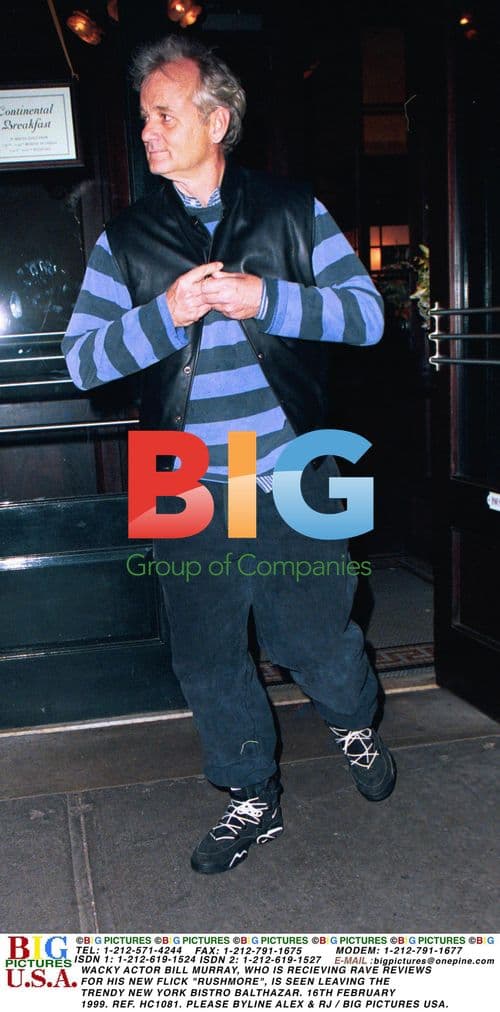 Bill Murray leaving Balthazar bistro