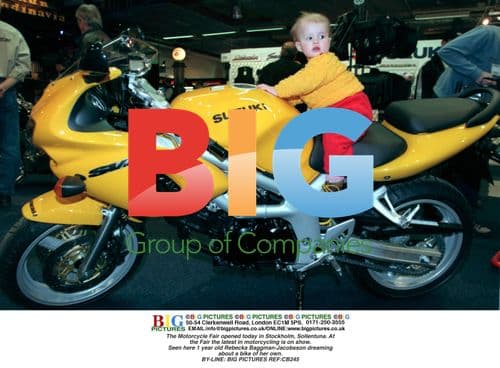 Baby at Motorcycle Fair in Stockholm