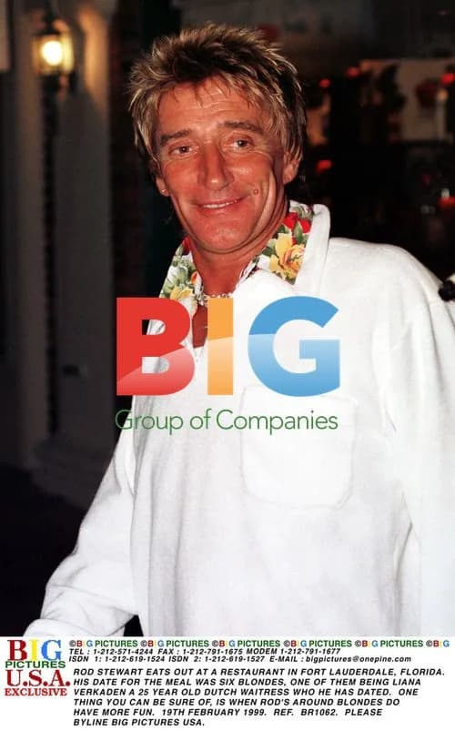 Rod Stewart Dining with Blondes