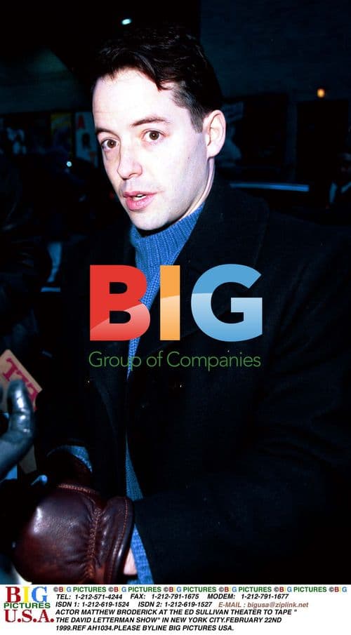 Matthew Broderick Arrives at Letterman Show