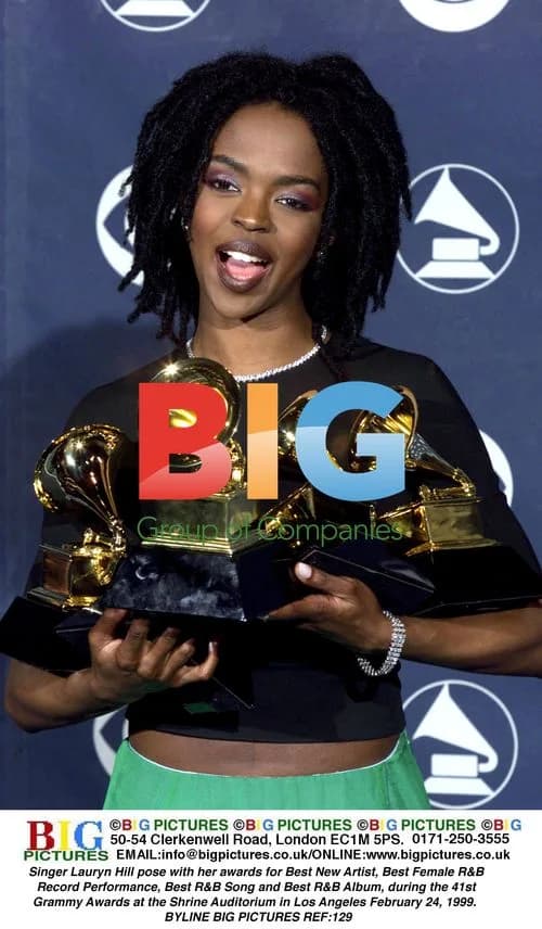 Lauryn Hill with Grammy Awards in 1999