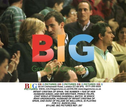 Infant Cristina of Spain, Prince Felipe at Handball Match