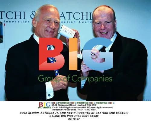Buzz Aldrin and Kevin Roberts at Saatchi and Saatchi