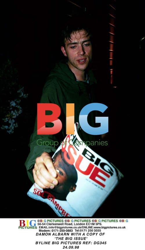 Damon Albarn with 'The Big Issue'