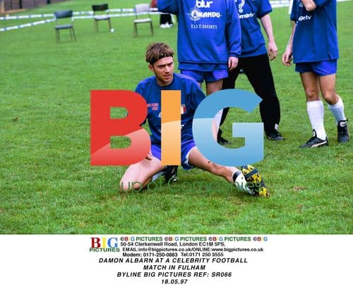 DAMON ALBARN AT CELEBRITY FOOTBALL MATCH