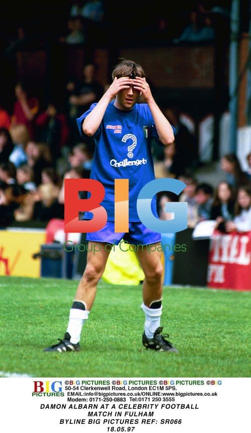 DAMON ALBARN AT CELEBRITY FOOTBALL MATCH