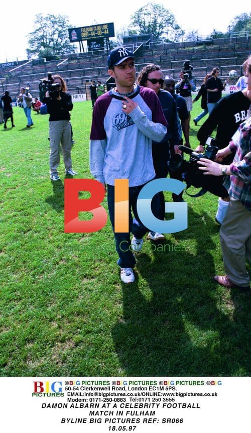 DAMON ALBARN AT CELEBRITY FOOTBALL MATCH