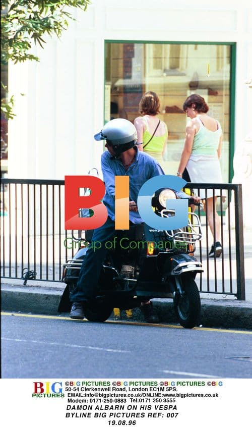 Damon Albarn on Vespa in London