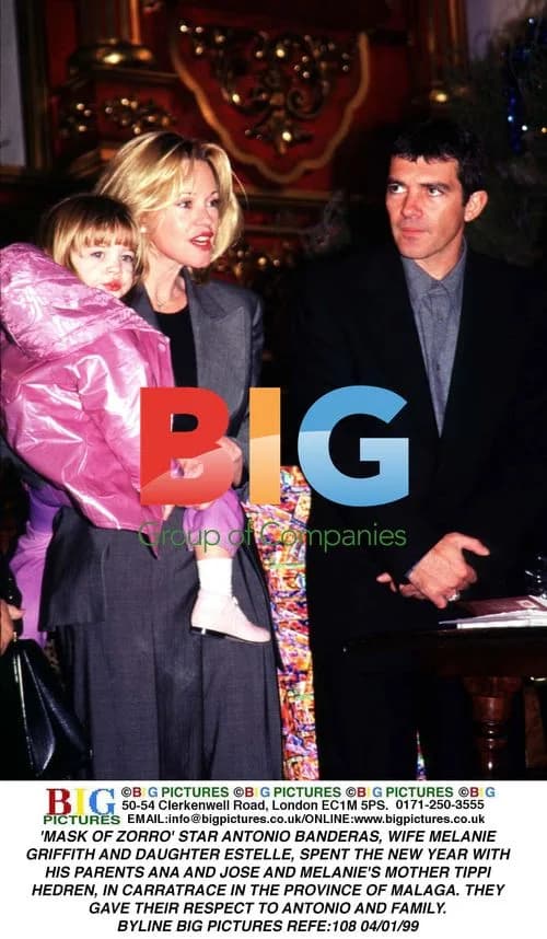ANTONIO BANDERAS, MELANIE GRIFFITH AND DAUGHTER IN MALAGA