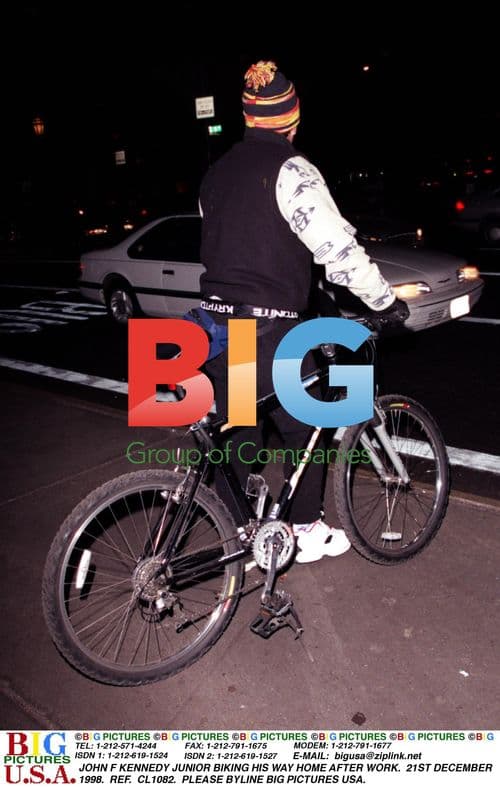 JFK Jr. Biking Home from Work
