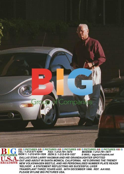 Larry Hagman and granddaughter in Santa Monica