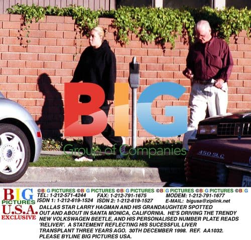 Larry Hagman and granddaughter in Santa Monica