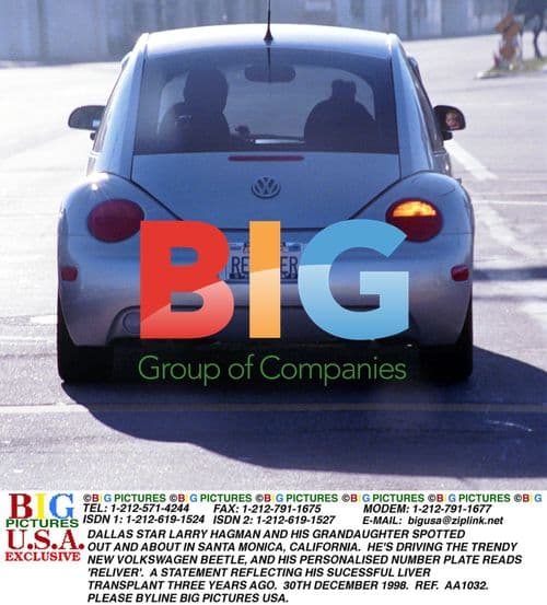 Larry Hagman and Granddaughter in Santa Monica