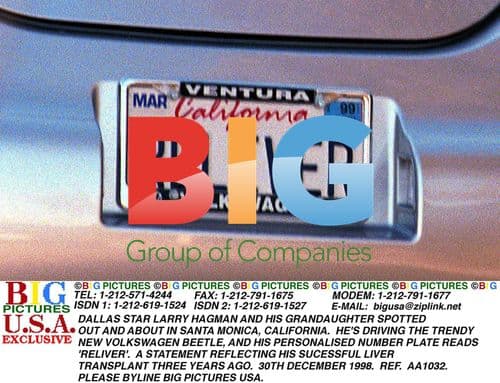 Larry Hagman and granddaughter in Santa Monica