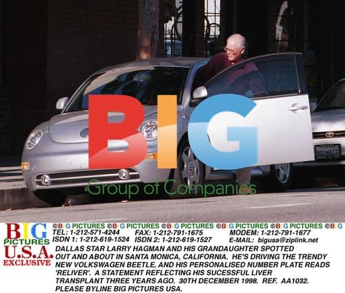 Larry Hagman and Granddaughter in Santa Monica