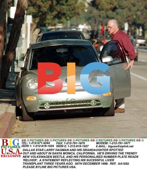 Larry Hagman and Granddaughter in Santa Monica