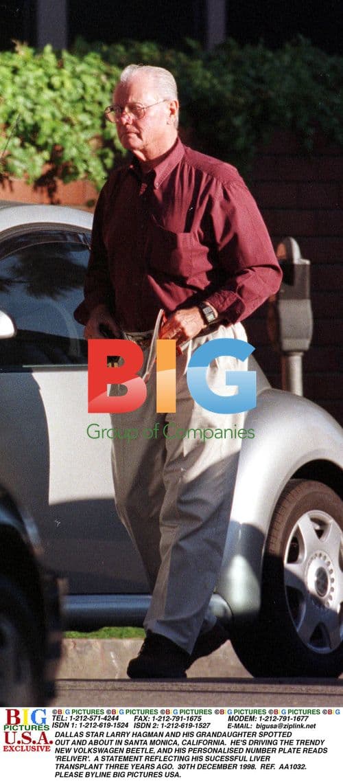 Larry Hagman and Granddaughter in Santa Monica