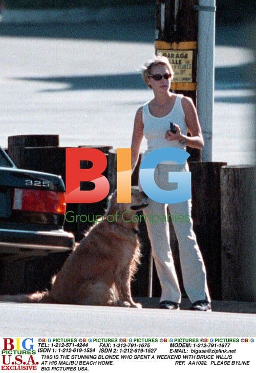 Bruce Willis and Blonde Companion in Malibu