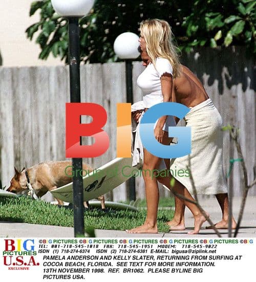 Pamela Anderson and Kelly Slater at Cocoa Beach