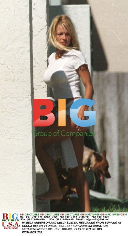 Pamela Anderson and Kelly Slater at Cocoa Beach