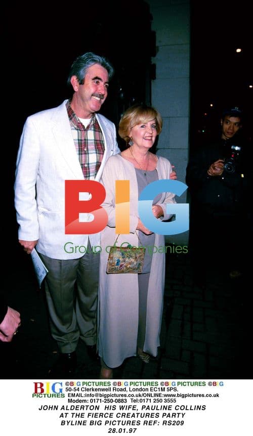 John Alderton and Pauline Collins at Fierce Creatures Party