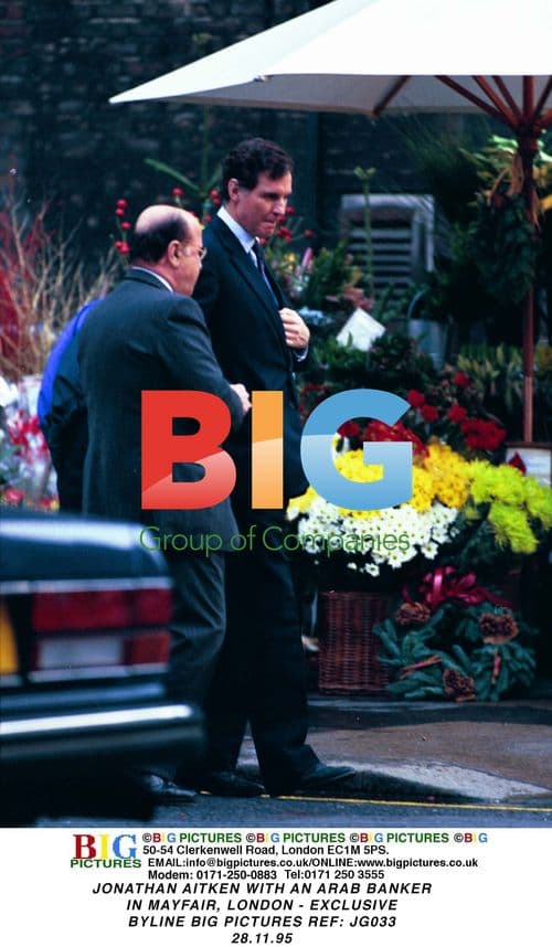 JONATHAN AITKEN with Arab Banker in Mayfair