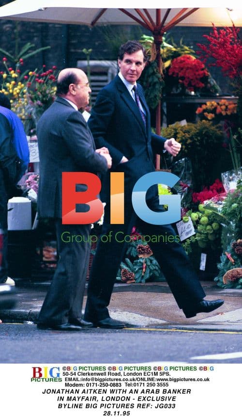 JONATHAN AITKEN with Arab Banker in London