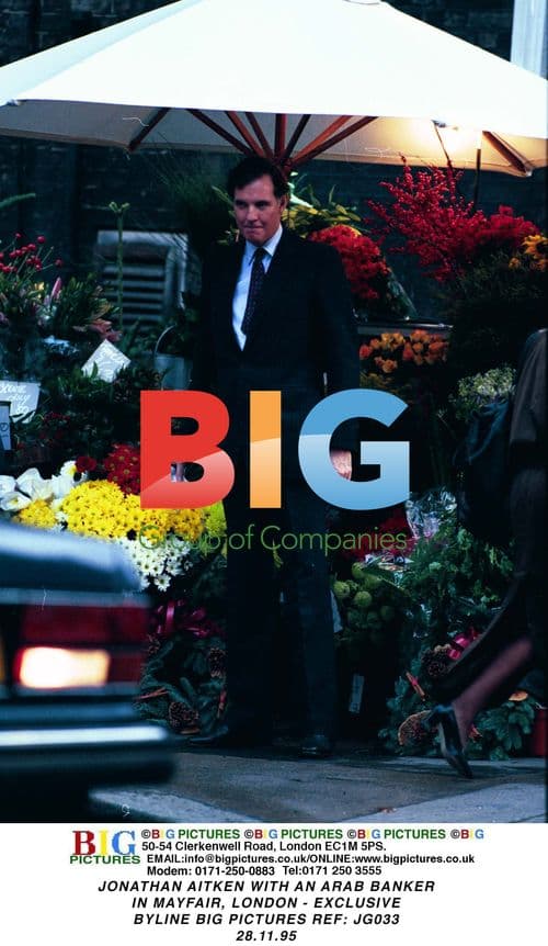 JONATHAN AITKEN with Arab Banker in Mayfair