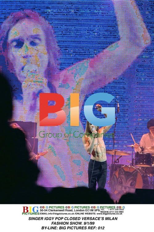 Iggy Pop and Donatella Versace at Milan Fashion Show