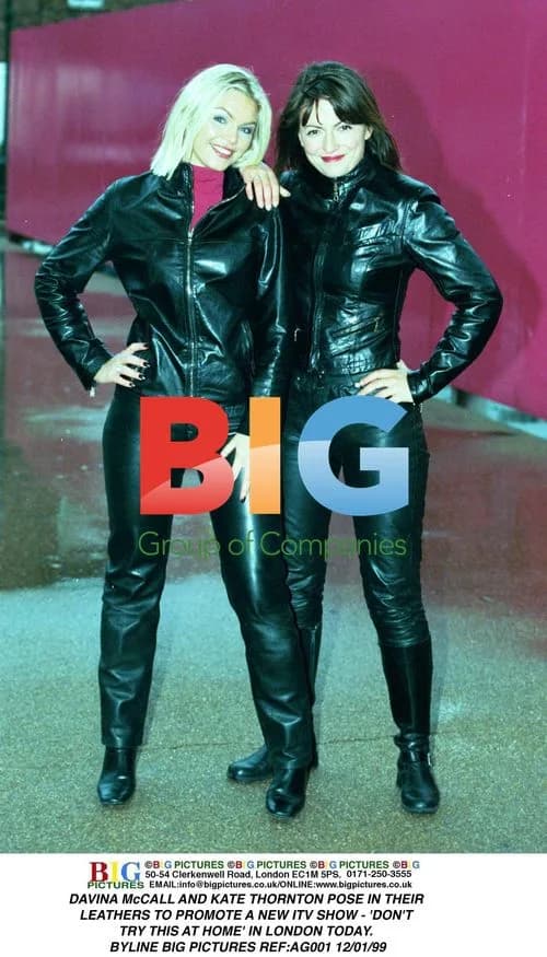 Davina McCall and Kate Thornton Pose in Leathers