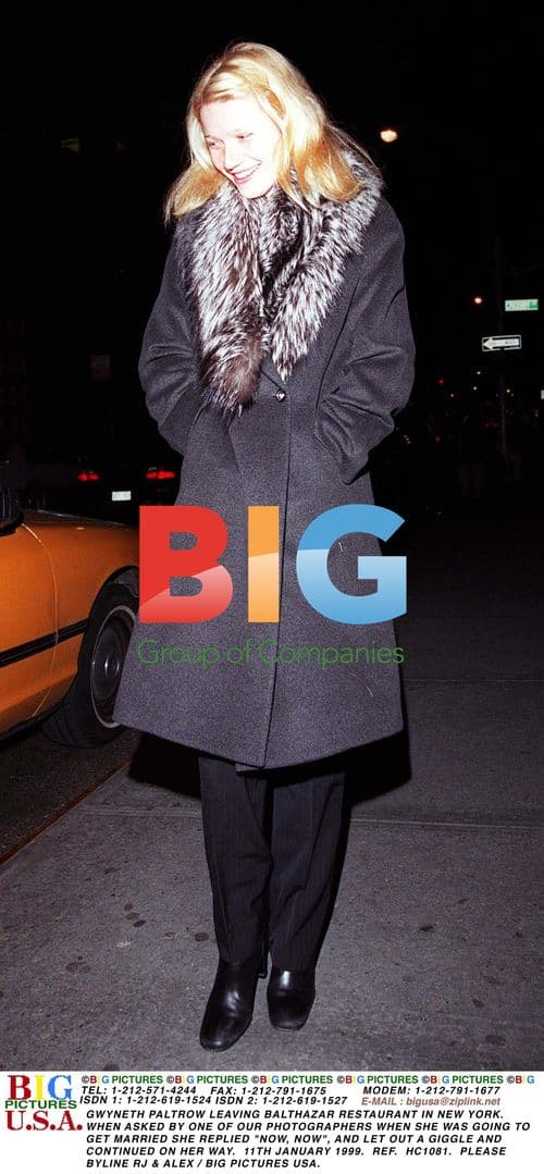 GWYNETH PALTROW LEAVING BALTHAZAR RESTAURANT