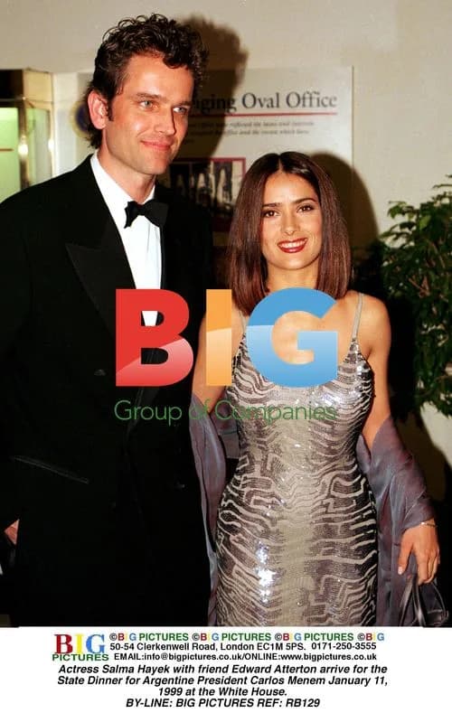 Salma Hayek and Edward Atterton at White House Dinner