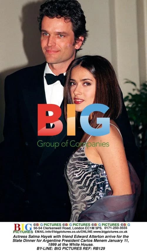 Salma Hayek and Edward Atterton at White House