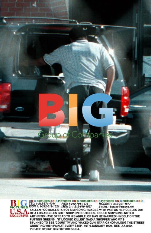 OJ Simpson Leaves LA Golf Shop Hobbling on Crutches