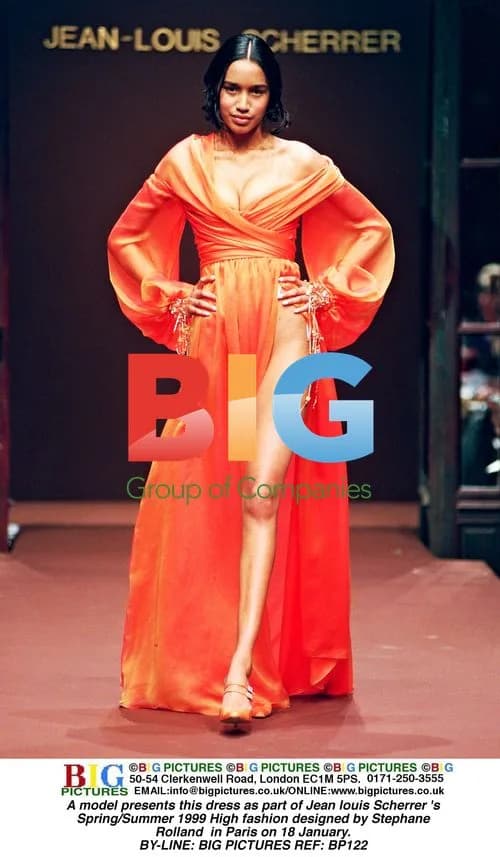 Model in Jean louis Scherrer Spring/Summer dress