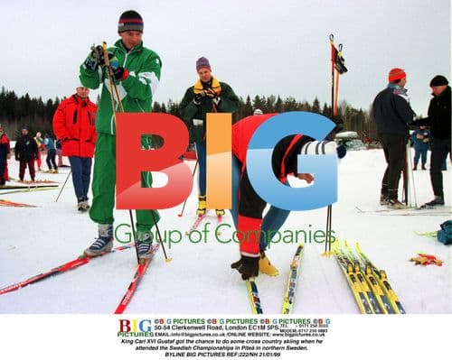 King Carl XVI Gustaf Skis at Swedish Championships