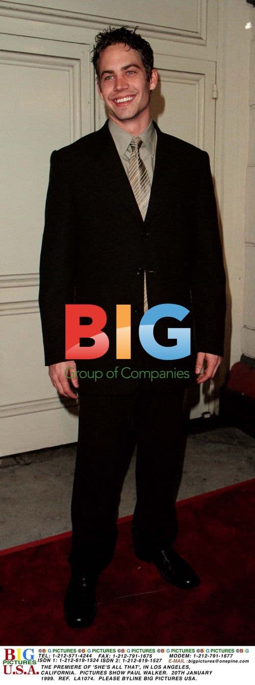 Paul Walker at 'She's All That' Premiere