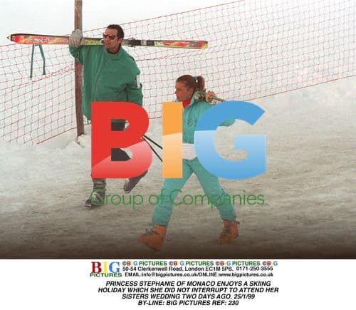 Princess Stephanie Skiing in Monaco