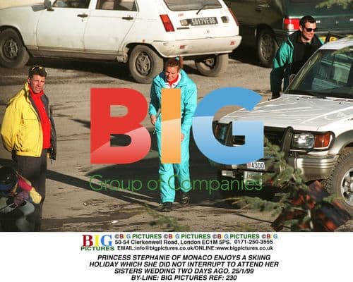 Princess Stephanie of Monaco Skiing