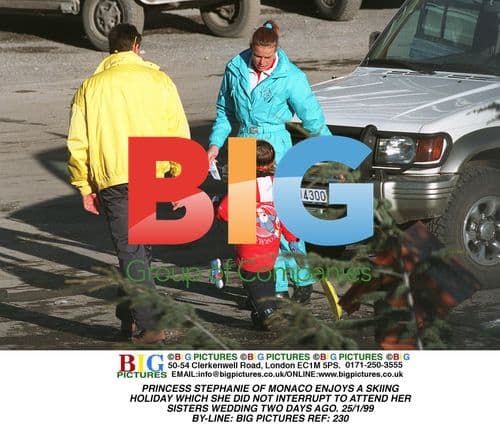 Princess Stephanie Skis in Monaco