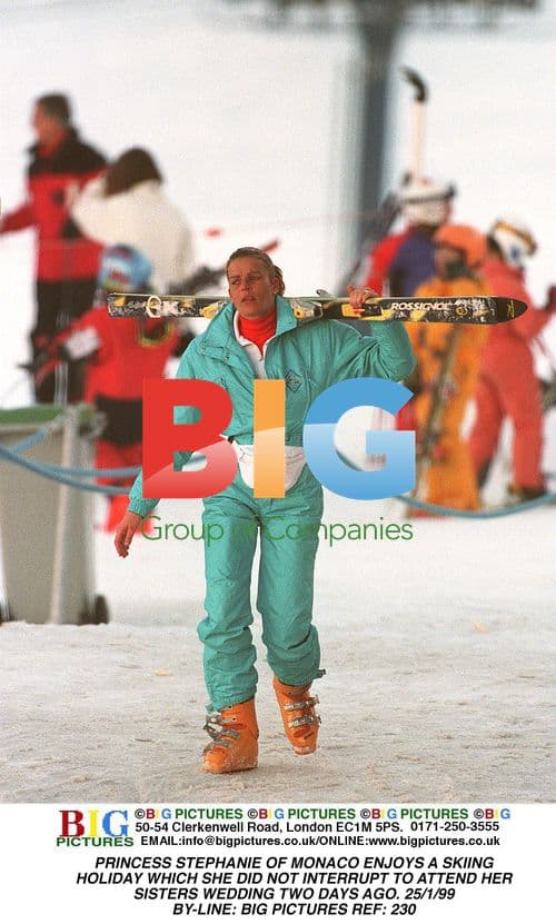 Princess Stephanie Skis in Monaco