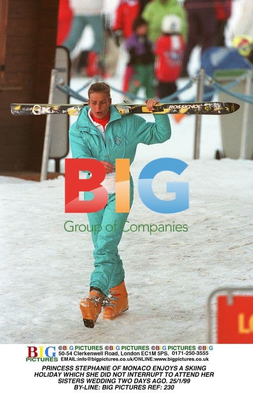 Princess Stephanie Skis in Monaco