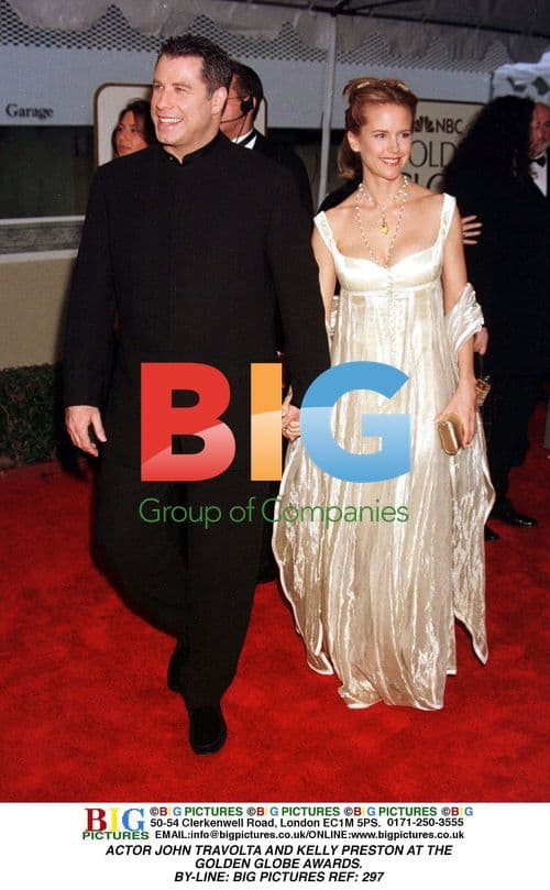 John Travolta and Kelly Preston at Golden Globes