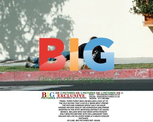 Jim Belushi Kisses Dog in Montana