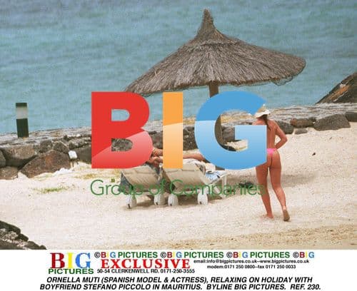 Ornella Muti Relaxing on Holiday in Mauritius