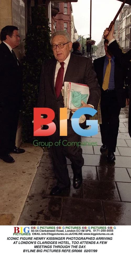 Henry Kissinger arrives at Claridges Hotel