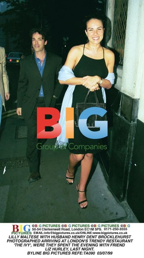 Lilly Maltese Arrives at The Ivy with Husband