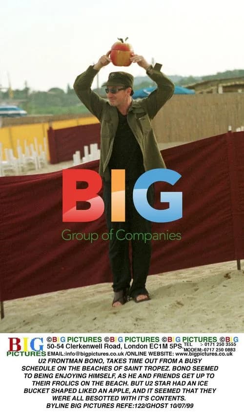Bono Frolics on St Tropez Beach