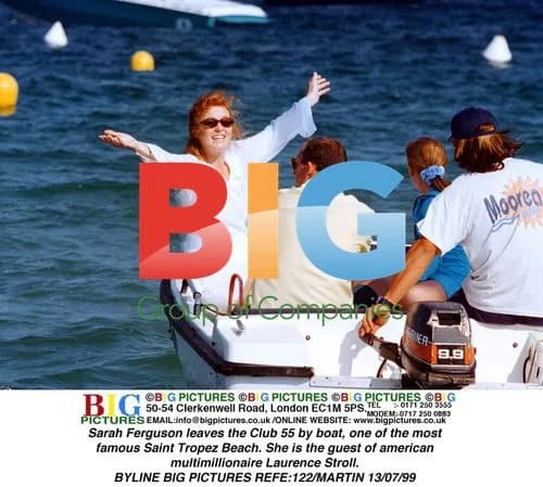 Sarah Ferguson leaves Club 55 in St Tropez