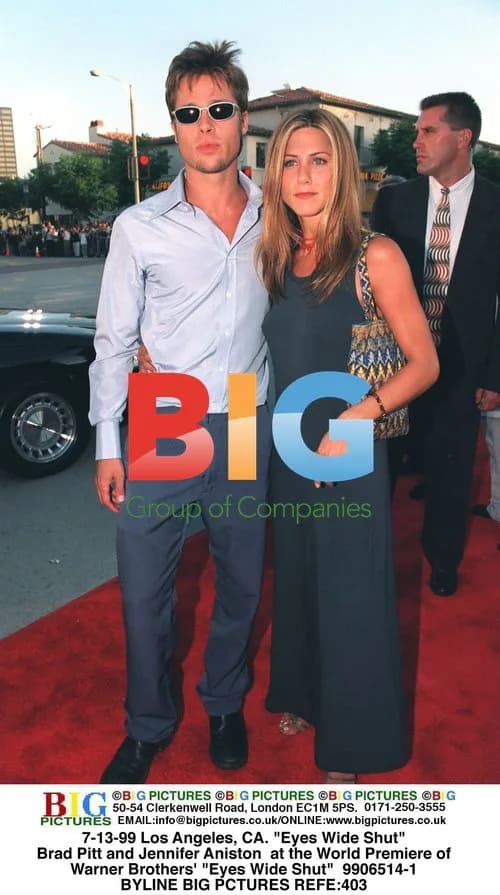 Brad Pitt and Jennifer Aniston at "Eyes Wide Shut" Premiere